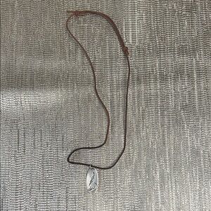 Leather Cord Necklace with Silver Fish Pendan women’s and Men’s sterling silver